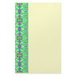 Charming Green Yellow Flower Border Stationery