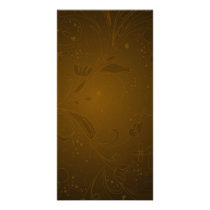 Charming maroon floral gift photo card template