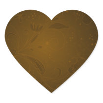 Charming maroon floral gift heart sticker