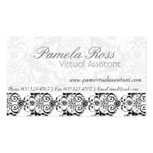 Charming  Royal Damask Business Cards