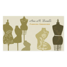 Charming Vintage Antique  Mannequins Business Card Templates