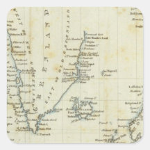 Chart, Polar Seas Square Sticker