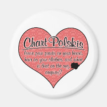 Chart Polski Paw Prints Dog Humour Magnets