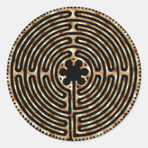 Chartres Labyrinth Pearl Dark Paths Sticker
