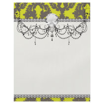 Chartreuse and Grey damask pattern Flyer
