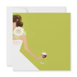 Chartreuse Bridal shower wine invitations
