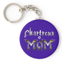 Chartreux Cat Mom Gifts Key Chain