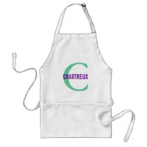Chartreux Cat Monogram Design Apron