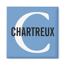 Chartreux Cat Monogram Design