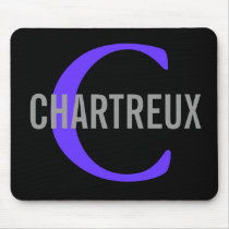 Chartreux Cat Monogram Design