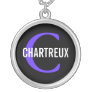 Chartreux Cat Monogram Design