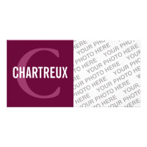 Chartreux Cat Monogram Design