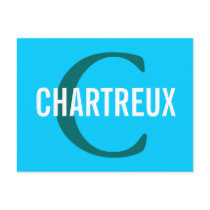 Chartreux Cat Monogram Design