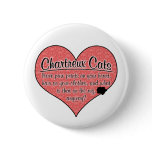 Chartreux Paw Prints Cat Humour Pin