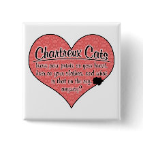 Chartreux Paw Prints Cat Humour Buttons