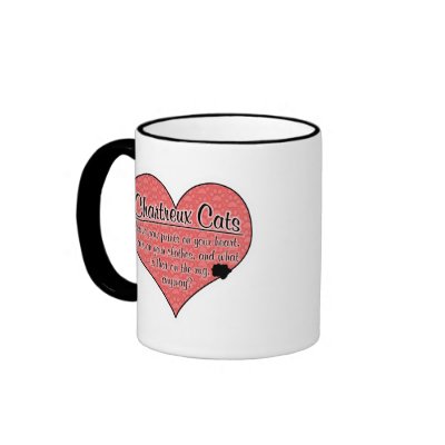Chartreux Paw Prints Cat Humour Mug by customcatgifts