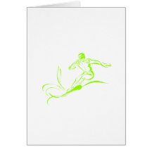 Chartruese Snowborder Greeting Card