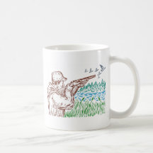 chasse de chasseur d'oiseau de canard visant le fu mugs à café