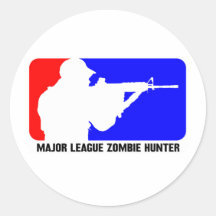 chasseur 3 de zombi adhésifs ronds