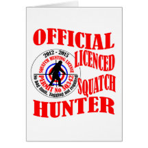 Chasseur officiel de squatch cartes de vœux