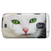 Chat avec la caisse de galaxie de Samsung de yeux  Coque Galaxy Nexus