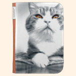 Chat avec les yeux oranges de puissance étuis caseable


