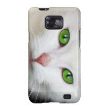 Chat avec les yeux verts étui samsung galaxy s2