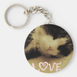 Chat d'amour porte-clé