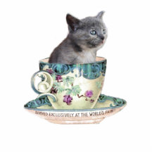 Chat dans le scupture de photo de tasse photos en relief