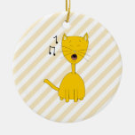 Chat de chant décorations de noël