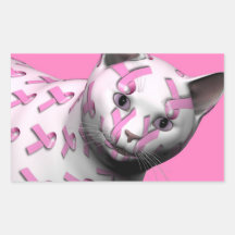 Chat de conscience de cancer du sein adhésifs