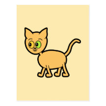 Chat de gingembre avec les yeux impairs cartes postales