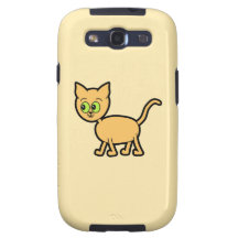 Chat de gingembre avec les yeux verts coque samsung galaxy s3