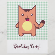 Chat de Kawaii Prospectus Personnalisés
