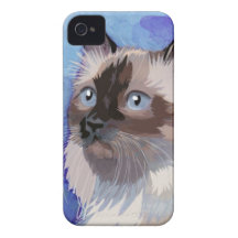Chat de l'Himalaya siamois aux cheveux longs Coque iPhone 4 Case-Mate
