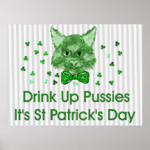 Chat de Scrapper du jour de St Patrick Affiche