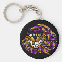 Chat d'or Keychain de Cheshire Porte-clef