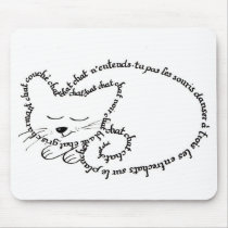 Chat dormant, chat charmant tapis de souris