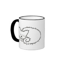 Chat dormant, chat charmant tasses à café