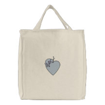 Chat dormant sur le coeur Fourre-tout Sacs En Toile