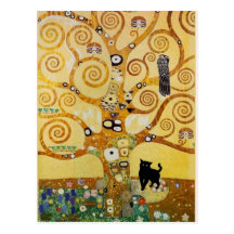 Chat et arbre de la vie cartes postales
