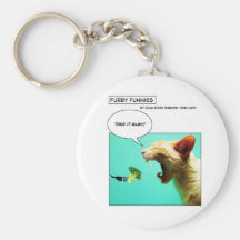 Chat et brocoli velus de ~ de Funnies Porte-clefs