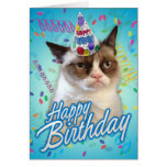 Chat grincheux de joyeux anniversaire cartes
