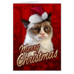 Chat grincheux de Joyeux Noël Cartes De Vœux
