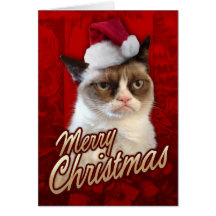 Chat grincheux de Joyeux Noël Cartes De Vœux