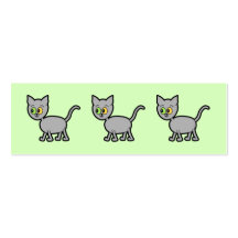 Chat gris avec les yeux impairs cartes de visite personnelles