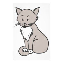 Chat gris stationery