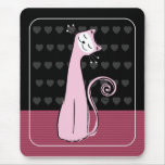 Chat lunatique Mousepad Tapis De Souris