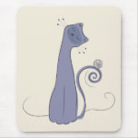 Chat lunatique Mousepad Tapis De Souris