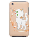Chat mignon de Kitty avec le papillon et le ruban Coques Barely There iPod